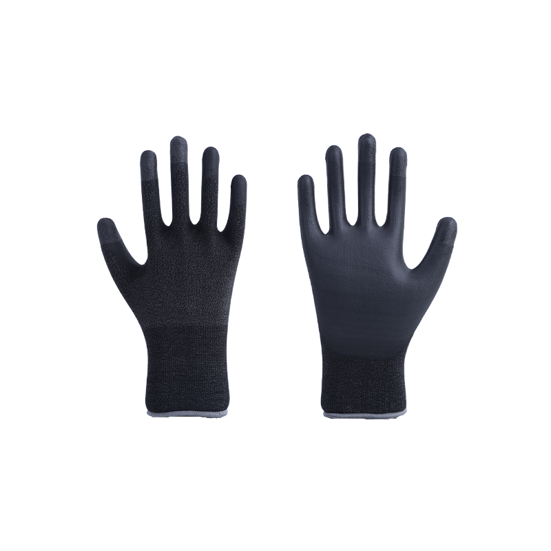 Nano Polyester Spandex Finger-reinforced PU Gloves